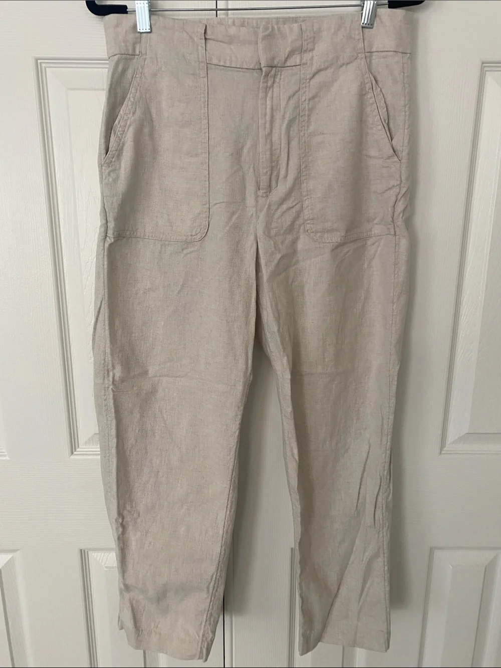 Banana Republic Light Beige Linen-Blend Chinos